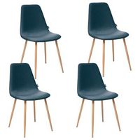 set de 4 sillas hierro-ply atmosphera roka 45x51x87 azul