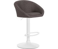 taburete de bar davie de tela gris oscuro 51x55x86 cm