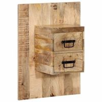 mesita de noche madera maciza de mango 60x32x80 cm vidaxl
