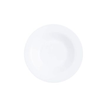 Plato hondo vidrio beige 22 cm