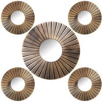 set 5 apliques dorados