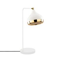 lampara de mesa yildo-6897 oro blanco metal 17x26x52 cm