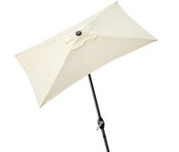 parasol balcon 200x120 cm color crema mastil aluminio aktive garden