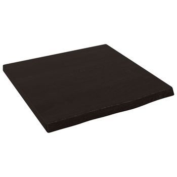 Encimera Baño | Mueble De Baño Madera Maciza Tratada Marrón Oscuro 40x40x(2-4)cm