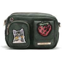 nicole lee bandolera bolso cruzado con multiples parches verde para mujer