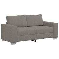 sofa de dos plazas gris claro 180x77x82 cm tela de pana vidaxl
