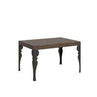 mesa extensible 90x140400 cm paxon nogal estructura antracita