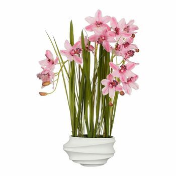 Orquídea Artificial De Poliéster Cymbidium De Mica Decorations - Planta Decorativa