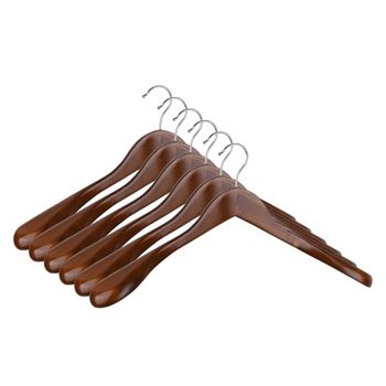 Set de 6 perchas de madera para trajes