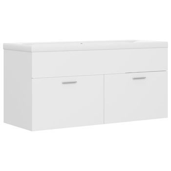 Mueble Con Lavabo Madera De Ingeniería Blanco