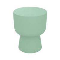 mesa auxiliar redonda de metal verde