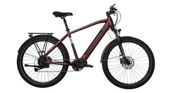Bicyklet raymond electric city bike shimano acera 9s 504 wh 27 5   rojo burdeos