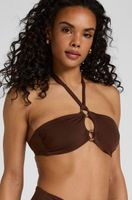 hunkemoller bandeau bikini top madrid marron