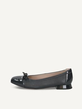 CAPRICE Ballerina, blue, made of Leather with Trapeze heel, Size 36