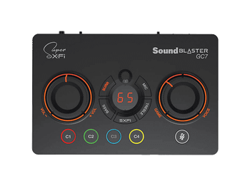 Tarjeta de sonido DJ - Creative Sound Blaster GC7, Controles simples e intuitivos, Sistema DSP dual avanzado, Surround virtual 7.1, Negro