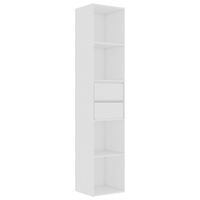 estanteria estanteria  libreria madera blanco 36x30x171 cm