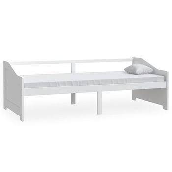 Sofá Cama | Cama Para Adultos 3 Plazas De Madera Maciza De Pino Blanco 90x200 Cm