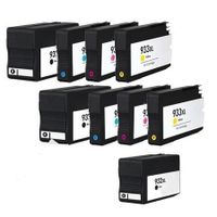 compatible multipack hp officejet 7110 wide format eprinter printer ink cartridges 9 pack -cn053ae