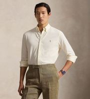 polo ralph lauren para hombre 710654408146 camisa de pique ultraligera beige xl casual algodon manga larga