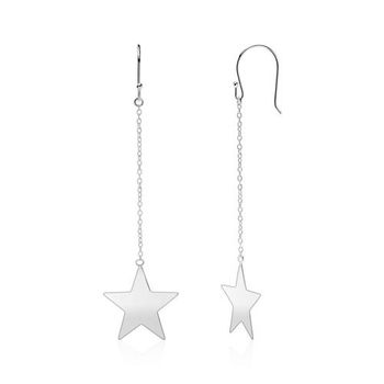 Pendientes estrella de plata 925