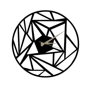 Reloj de pared de metal negro ø50 cm
