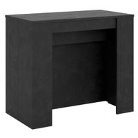 consola extensible 90x48296 cm efecto madera antracita espatulado
