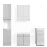 conjunto de muebles de bano fredd blanco alto brillo 4 piezas vicco