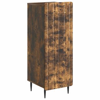 Aparador Roble Ahumado 34,5 X 33 X 92 Cm Madera De Ingeniería Vidaxl