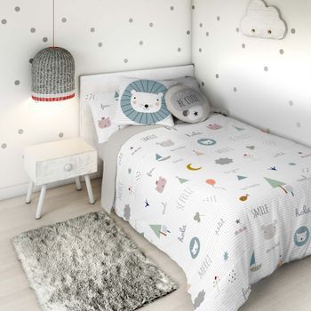 Funda Nórdica Se Feliz 100% Algodón Cama 90