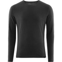fohn mens merino long sleeve base layer 200 black