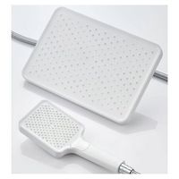 pack cabezal techo y alcachofa ducha cuadrados blancos bl-3003-dz   blanco
