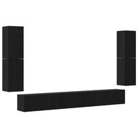 unidades de tv 4 uds roble negro madera de ingenieria vidaxl