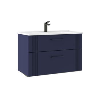 Mueble Para Lavabo  - 85 X 45 X 55 Cm - Azul Marino Mate