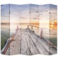 biombo divisor plegable 228x170 cm lago vidaxl
