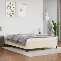 cama matrimonial  cama para adultos  estructura de cama de cuero sintetico color crema 140x190 cm cfw372986