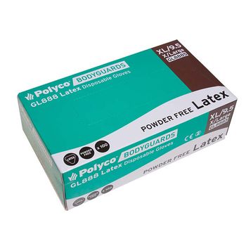 Powder Free Latex Gloves GL8885 Size XL Box of 102