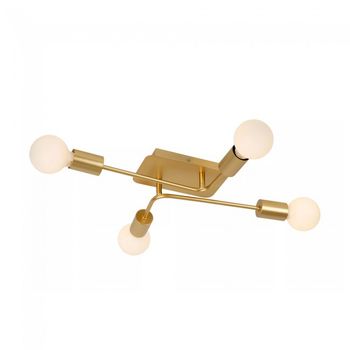 Plafón de techo lester oro (4 luces)