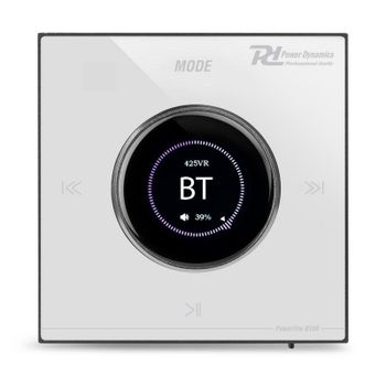 Amplificador Empotrable Power Dynamics Powerline B100W 4x25W RMS BT Táctil USB/microSD Blanco