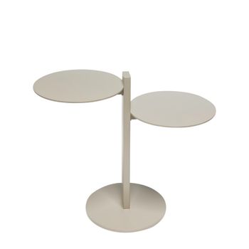 Mesa auxiliar de metal gris