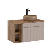 mueble lavabo individual 80 cm tableros mdf y laminados cachemira