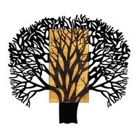 decoracion pared de madera arbol 1 nogal negro 93x3x86 cm