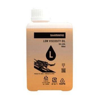 SHIMANO | Aceite Hidráulico Mineral Para Frenos De Disco Baja Viscosidad 500ml - El aceite mineral SHIMANO 500ml está formulado para ofrecer un rendimiento de frenado fiable, potente y consistente en