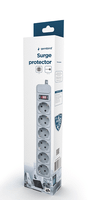 regleta gembird 6 tomas proteccion antipicos blanca 15m