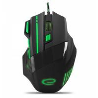 raton esperanza egm201g usb 2400 dpi negro verde iluminacion 7 botones