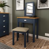 fay oak and blue dressing table