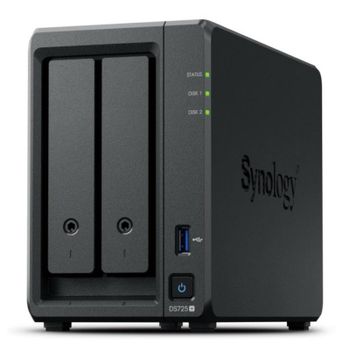 NAS Synology DiskStation DS725+ Ryzen R1600 4GB DDR4 2 Bahías 2.5GbE Expansión hasta 7 Discos