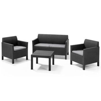 Set De Muebles De Jardâ¨âªn Orlando 4 Piezas Gris Grafito 226515
