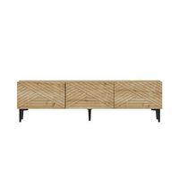 mueble tv de madera felix 160 x 314 x 441 cm - roble zafiro