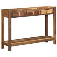 mesa consola marron 107 x 33 x 76 cm madera solida recuperada vidaxl