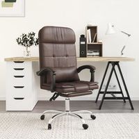 silla de masaje  silla de gaming reclinable masaje cuero sintetico marron cfw790053